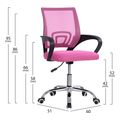 karekla grafeioy bristone hm105835 roz mesh podi xromioy mayra mpratsa 60x51x95yek extra photo 1