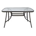 trapezi bravo 120x70x72yek metalliko kafe me gyalini epifaneia hm502102 extra photo 2
