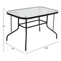 trapezi adam hm567903 metalliko mayro me gyalini epifaneia 120x70x70yek extra photo 1