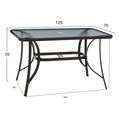 trapezi bravo metalliko kafe gyalepifaneia me trypa omprelas 120x70x72yekhm502112 extra photo 1