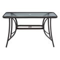 trapezi bravo metalliko kafe gyalepifaneia me trypa omprelas 120x70x72yekhm502112 extra photo 3