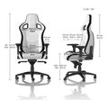 noblechairs epic gaming chair breathable 4d armrests 60mm casters black white extra photo 3