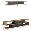 syntheto tileorasis birgitta hm890312 melamini fysiko mayro marmaro 181x315x396yek extra photo 2