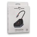 white shark 6in1 type c hub black silver hexagon extra photo 2