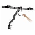 gembird desk mounted adjustable monitor arm for 3 monitors black extra photo 3