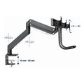gembird desk mounted adjustable monitor arm for 3 monitors black extra photo 9