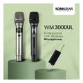sonicgear professional uhf wireless microphone wm 3000ul platinum extra photo 1
