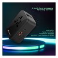 lamtech universal power travel adapter 2xusb 1xtype c 20w black extra photo 4