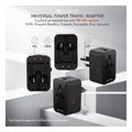 lamtech universal power travel adapter 2xusb 1xtype c 20w black extra photo 6