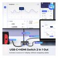 hdmi usb c switch 2 theseon 4k 60hz ugreen aw503 55452 extra photo 7