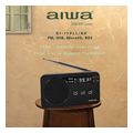 aiwa radio fm pll rds alarm clock battery with antenna aiwa black rs 77pll bk extra photo 1