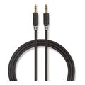 nedis cabw22000at100 stereo audio cable 35 mm male 35 mm male 10 m anthracitec extra photo 2