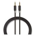 nedis cabw22000at50 stereo audio cable 35 mm male 35 mm male 50 m anthracite extra photo 2