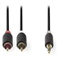 nedis cabw22200at20 stereo audio cable 35 mm male 2x rca male 20 m anthracite extra photo 1