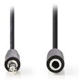 nedis cagb22050bk20 stereo audio cable 35 mm male 35 mm female 20 m black extra photo 1