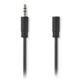 nedis cagb22050bk20 stereo audio cable 35 mm male 35 mm female 20 m black extra photo 2