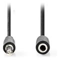 nedis cagb22050bk50 stereo audio cable 35 mm male 35 mm female 50m black extra photo 1