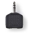 nedis cagb22945bk stereo audio adapter 35 mm male 2x 35 mm female blackp extra photo 2