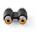 nedis cagb24952bk stereo audio adapter 2x rca female 2x rca female blackp extra photo 2