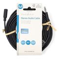 nedis cagl22050bk100 stereo audio cable 35mm male 35mm female 100m blackc extra photo 2