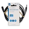 nedis cagl22050bk20 stereo audio cable 35mm male 35mm female 200m black extra photo 2