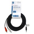 nedis cagl22200bk100 stereo audio cable 35mm male 2x rca male 100m blackc extra photo 2