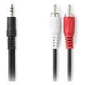 nedis cagl22200bk20 stereo audio cable 35mm male 2x rca male 200m black extra photo 1