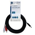 nedis cagl22200bk50 stereo audio cable 35mm male 2x rca male 500m black extra photo 2