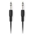 nedis cagl23000bk20 stereo audio cable 635mm male 635mm male 200m black extra photo 1