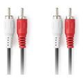 nedis cagl24200bk15 stereo audio cable 2x rca male 2x rca male 150m black extra photo 1