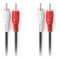 nedis cagl24200bk30 stereo audio cable 2x rca male 2x rca male 300m black extra photo 1