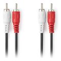 nedis cagl24200bk50 stereo audio cable 2x rca male 2x rca male 500m black extra photo 1
