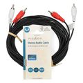 nedis cagl24200bk50 stereo audio cable 2x rca male 2x rca male 500m black extra photo 2
