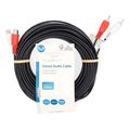 nedis cagl24205bk100 stereo audio cable 2x rca male 2x rca female 100m blackc extra photo 2