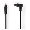 nedis cagp25200bk10 optical audio rotatable cable toslink male 100m black extra photo 2