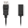 nedis ccgb37150bk02 displayport cable displayport male hdmi output 4k30hz 020m black extra photo 1