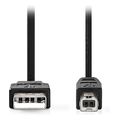 nedis ccgb60100bk30 usb 20 cable a male b male 30m black extra photo 1