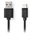 nedis ccgb60600bk01 usb 20 cable usb a male usb c male 60w 010m black extra photo 1
