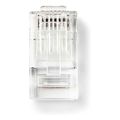 nedis ccgb89300tp cat 5 network connector rj45 8p8c male 10 pieces transparentp extra photo 2