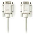 nedis ccgl52010iv20 serial cable d sub 9 pin male d sub 9 pin female 200m ivory extra photo 1