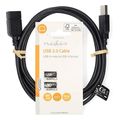 nedis ccgl60010bk20 usb 20 cable usb a male usb a female 200m black extra photo 2