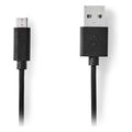 nedis ccgl60600bk10 usb 20 cable usb a male usb c male 15w 100m black extra photo 1