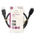 nedis ccgl61500bk05 usb 32 gen 1 cable usb a male usb micro b male 5gbps 050m black extra photo 1