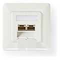 nedis ccgp89250iv network wall box cat 6a 2x rj45 female flat face mounting ivory extra photo 2