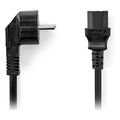 nedis cegl10000bk20 power cable angled schuko plug male iec 320 c13 200m black extra photo 1 nedis cegl10000bk20 power cable angled schuko plug male iec 320 c13 200m black extra photo 1