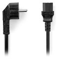 nedis cegl10000bk50 power cable angled scuko male iec 320 c13 500m black extra photo 1