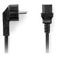 nedis cegl10020bk30 angled power cable plug with earth contact male iec 320 c13 300m black extra photo 1
