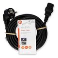 nedis cegl10020bk30 angled power cable plug with earth contact male iec 320 c13 300m black extra photo 2