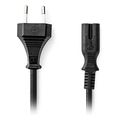 nedis cegl11040bk20 power cable euro male iec 320 c7 200m black extra photo 1