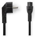 nedis cegt10100bk20 power cable earth contact male iec 320 c5 angled 90° 200m black extra photo 1 nedis cegt10100bk20 power cable earth contact male iec 320 c5 angled 90° 200m black extra photo 1